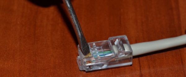 Опрессовка rj 45 отверткой