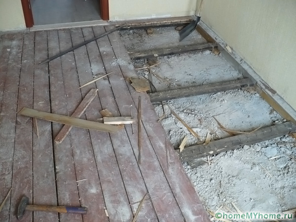 Демонтаж старых полов