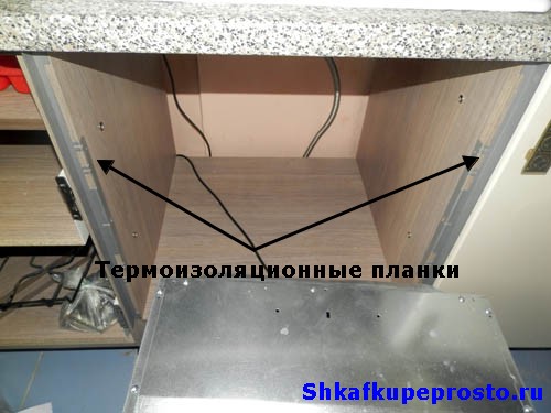 Установка термоизоляционных планок.