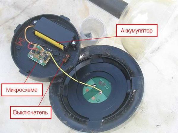 Устройство светильника на солнечных батареях